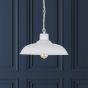 Portland Reclaimed Style Industrial Pendant Light Clay White