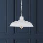 Portland Reclaimed Style Industrial Pendant Light Clay White
