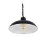 Portland Reclaimed Style Industrial Pendant Light Matt Black