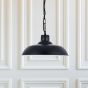 Portland Bedroom and Hallway Pendant Light Matt Black - Soho Lighting