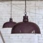 Mulberry Red Burgundy Rustic Dome Dining Room Pendant Light - Berwick - Soho Lighting