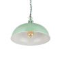 Berwick Rustic Dome Pendant Light Chalk Green