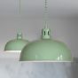 Chalk Mint Green Rustic Dome Dining Room Pendant Light - Berwick - Soho Lighting