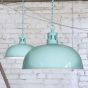 Duck Egg Blue Turquoise Rustic Dome Dining Room Pendant Light - Berwick - Soho Lighting