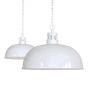 Pure White Rustic Dome Dining Room Pendant Light - Berwick - Soho Lighting