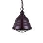 Mulberry Red Burgundy Vintage Cage Landing Pendant Light - Ganton - Soho Lighting