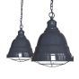 Leaden Grey Slate Vintage Cage Landing Pendant Light - Ganton - Soho Lighting