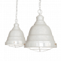 Clay White Cream Vintage Cage Landing Pendant Light - Ganton - Soho Lighting