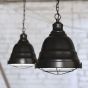 Matt Black Vintage Cage Landing Pendant Light - Ganton - Soho Lighting