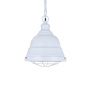 Pure White Vintage Caged Landing Pendant Light - Ganton - Soho Lighting