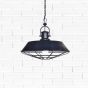Brewer Cage Industrial Kitchen Island Pendant Light Squid Ink Navy Blue - Soho Lighting