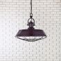 Mulberry Red Burgundy Cage Industrial Kitchen Island Pendant Light - Brewer Cage - Soho Lighting