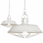 Clay White Cream Cage Industrial Kitchen Island Pendant Light - Brewer Cage - Soho Lighting