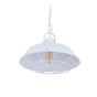 Brewer Cage Industrial  Pendant Light Pure White