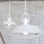 Pure White Cage Industrial Kitchen Island Pendant Light - Brewer Cage - Soho Lighting