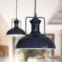 Regent Vintage Kitchen Pendant Light Squid Ink Navy Blue - Soho Lighting