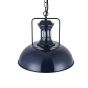 Regent Vintage Kitchen Pendant Light Squid Ink Navy Blue - Soho Lighting