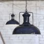 Regent Vintage Kitchen Pendant Light Squid Ink Navy Blue - Soho Lighting
