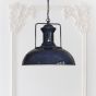Regent Vintage Kitchen Pendant Light Squid Ink Navy Blue - Soho Lighting