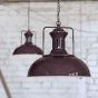 Mulberry Red Burgundy Vintage Kitchen Pendant Light - Regent - Soho Lighting