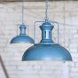 Regent Vintage Kitchen Pendant Light Aston Blue - Soho Lighting