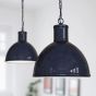Wardour Industrial Bay Pendant Light Squid Ink Navy Blue - Soho Lighting