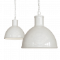 Clay White Cream Industrial Hallway Pendant Light - Wardour - Soho Lighting