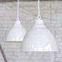 Pure White Vintage Pendant Light Oxford - Soho Lighting