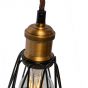 Denman Industrial Vintage Brass Caged Teardrop Pendant Light - Soho Lighting
