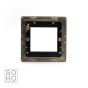 Soho Lighting Brushed Chrome Black Insert 2 x25mm EM-Euro Module Faceplate