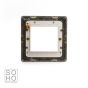 Soho Lighting Brushed Chrome White Insert 2 x25mm EM-Euro Module Faceplate