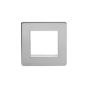 Soho Lighting Brushed Chrome White Insert 2 x25mm EM-Euro Module Faceplate