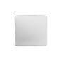 Soho Lighting Polished Chrome metal 1 Gang Blanking Plate Screwless
