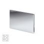 Soho Lighting Polished Chrome metal 2 Gang Blanking Plate Screwless