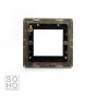 Soho Lighting Polished Chrome Black Insert 2 x25mm EM-Euro Module Faceplate