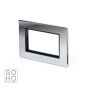 Soho Lighting Polished Chrome Black Insert 4 x25mm EM-Euro Module Faceplate