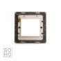 Soho Lighting Polished Chrome White Insert 2 x25mm EM-Euro Module Faceplate