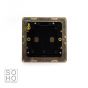 Soho Lighting Brushed Brass metal 1 Gang Blanking Plate Screwless