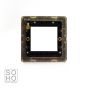 Soho Lighting Brushed Brass Black Insert 2 x25mm EM-Euro Module Faceplate