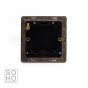 Soho Lighting Black Nickel metal 1 Gang Blanking Plate Screwless