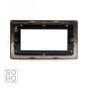Soho Lighting Antique Brass 4 x25mm EM-Euro Module Faceplate