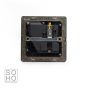 Soho Lighting Black Nickel 1 Gang DP Socket Black Ins 13A Screwless