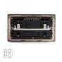 Soho Lighting Black Nickel 2 Gang DP Socket Black Ins 13A Screwless