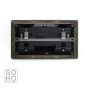 Soho Lighting Antique Brass 2 Gang DP Socket Black Ins 13A Screwless
