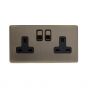 antique brass screwless sockets
