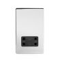 Soho Lighting Polished Chrome Shaver Socket Dual Voltage 115/230v Blk Ins Screwless