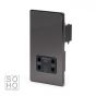 Soho Lighting Black Nickel Shaver Socket Dual Voltage 115/230v Blk Ins Screwless