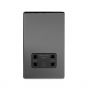 Soho Lighting Black Nickel Shaver Socket Dual Voltage 115/230v Blk Ins Screwless