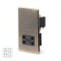 Soho Lighting Antique Brass Shaver Socket Dual Voltage 115/230v Blk Ins Screwless