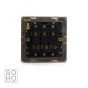 Soho Lighting Brushed Chrome 3 Gang 2 Way 10A Light Switch Blk Ins Screwless